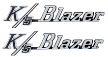 Load image into Gallery viewer, OER Front Fender "K5 Blazer" Emblem Set For 1969-1972 Chevy Blazer Models
