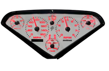 Load image into Gallery viewer, Intellitronix Red LED Analog Replacement Gauge Cluster 1955-1959 Chevy Trucks
