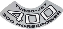 Load image into Gallery viewer, OER Air Cleaner Decal Turbo-Jet 400/300 HP Camaro Nova Chevelle Impala Corvette
