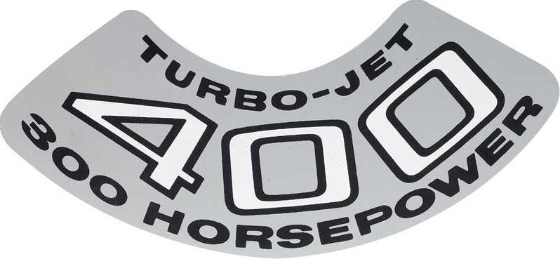 OER Air Cleaner Decal Turbo-Jet 400/300 HP Camaro Nova Chevelle Impala Corvette