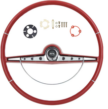 Load image into Gallery viewer, OER Red Steering Wheel Kit and Horn Button 1963 Chevy Impala Bel Air Biscayne

