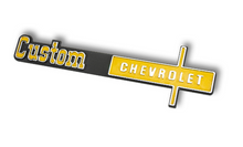 Load image into Gallery viewer, Trim Parts &quot;Custom&quot; Dash Panel Emblem For 1973-1974 Chevy Pickup Trucks
