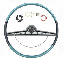 Load image into Gallery viewer, OER Two Tone Blue Steering Wheel Kit 1963 Chevy Impala Bel Air Biscayne SS Cente
