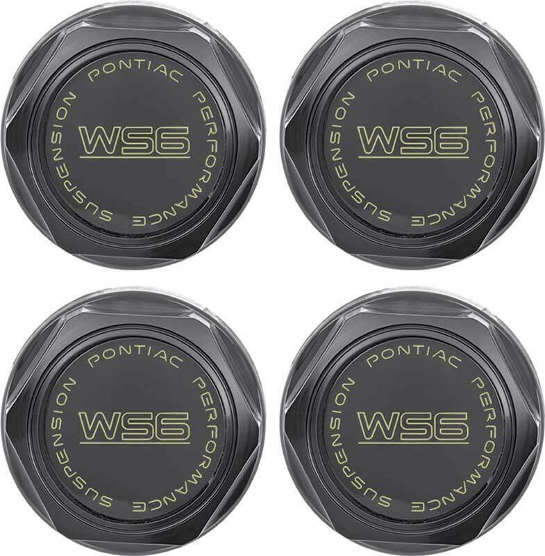 OER Black WS6 Wheel Center Cap Set 1982-1992 Pontiac Firebird and Trans AM