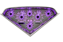 Load image into Gallery viewer, Intellitronix Purple LED Analog Replacement Gauge Cluster 1955-1959 Chevy Trucks
