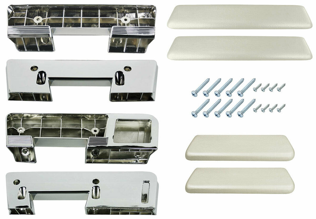 RestoParts Parchment Front/Rear Armrest Kit 1965-1967 GTO Skylark Chevelle 442