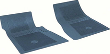Load image into Gallery viewer, OER 2 Piece Dark Blue Front Bow Tie Floor Mat Set 1962-1978 Chevrolet Vehicles
