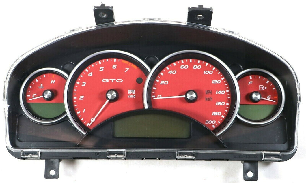 Used GM 92172960 Red Hot Instrument Gauge Cluster 2004-2006 GTO 72K Miles