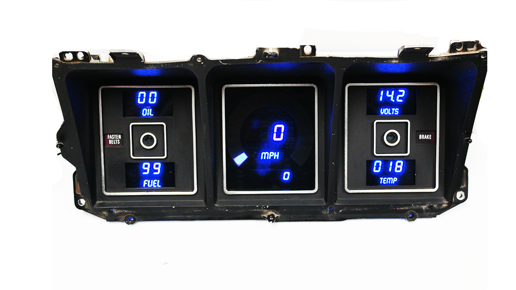 Intellitronix Blue LED Digital Gauge Cluster 1973-1979 Ford Truck Models