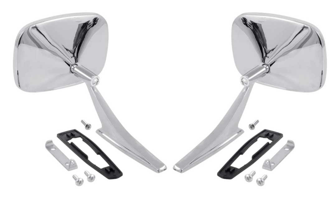 OER Chrome Outside Door Mirror Set For 1968 Firebird and 1968-1969 Camaro Models