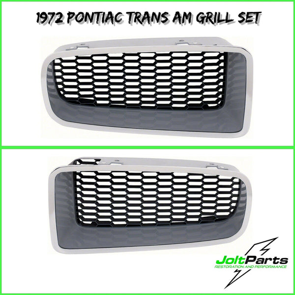OER 4485575-76 1972 Pontiac Firebird Trans Am Black Grill Set