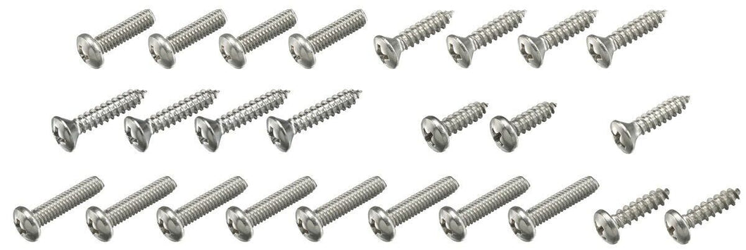 25 Piece Exterior Screw Set For 1964 Pontiac GTO LeMans and Tempest