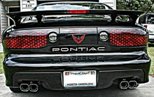 Load image into Gallery viewer, Reflectiv Black Rear Lettering Overlay Decal 1993-2002 Pontiac Firebird/Trans AM
