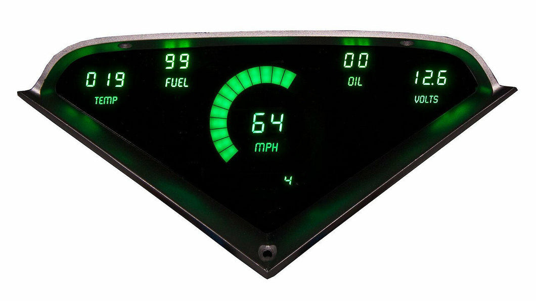 Intellitronix Green LED Digital Gauge Cluster Replacement 1955-1959 Chevy Trucks