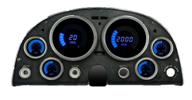 Intellitronix Blue Bargraph LED Digital Gauge Cluster 1963-1967 Chevy Corvette