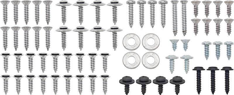 62 Piece Complete Interior Screw Set For  1970-1973 Pontiac Firebird & Trans Am