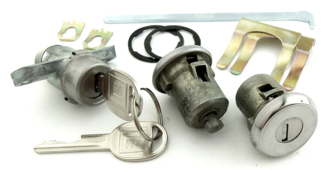 Door and Trunk Lock Set With Original Style Keys 1970-1973 Chevy Camaro Z28 SS