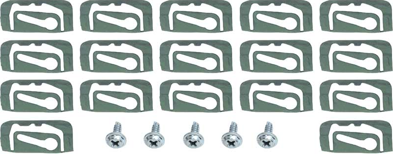 OER Back Glass Molding Clip and Screw Set 1965-1966 Impala Bel Air and Biscayne