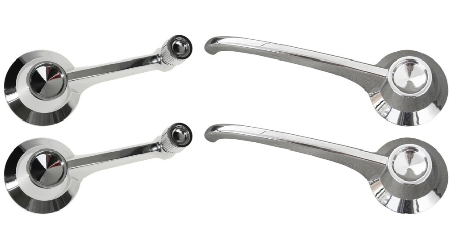 OER Inner Door Handle and Window Crank Kit For 1965 Ford Mustang Fastback Models