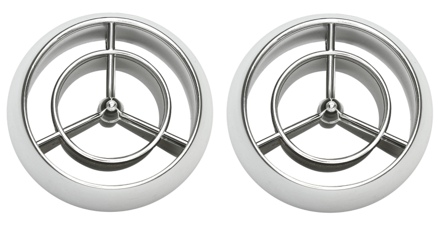 RestoParts Chrome Dash Air Vent Ball Set For 1966-1967 GTO LeMans and Tempest