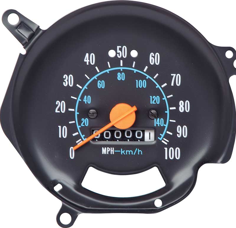 OER 100 MPH Speedometer With Orange Pointer 1976-1979 Chevy and GMC Trucks
