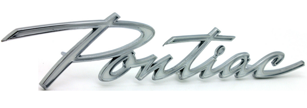 Pontiac Script Front Grille Emblem For 1961 Pontiac Tempest and LeMans USA Made