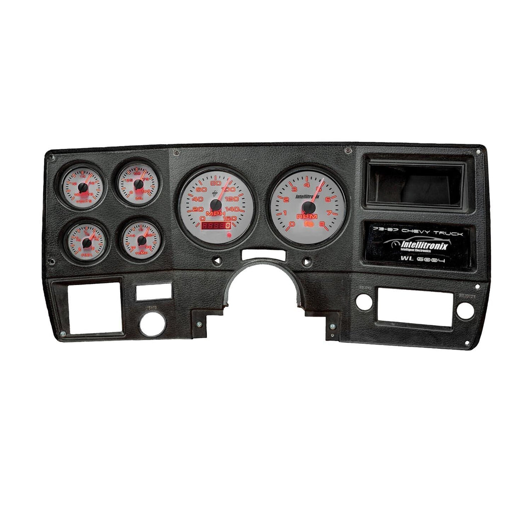 Intellitronix Red Analog Gauge Cluster Panel For 1973-1987 Chevy Trucks