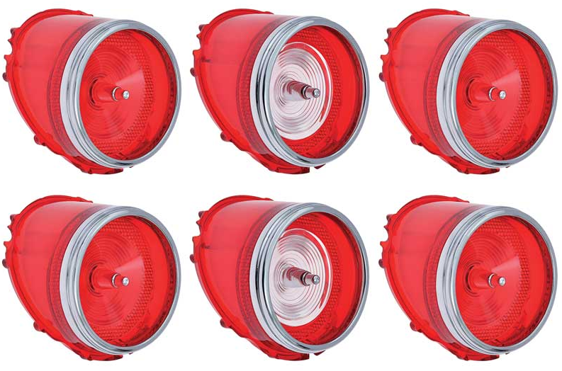 OER Reproduction Tail Lamp and Backup Lamp Lens Set 1965 Chevy Impala Models