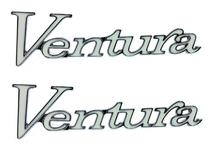 Load image into Gallery viewer, Chrome Script Fender Emblem Set For 1971-1977 Pontiac Ventura Models USA Made
