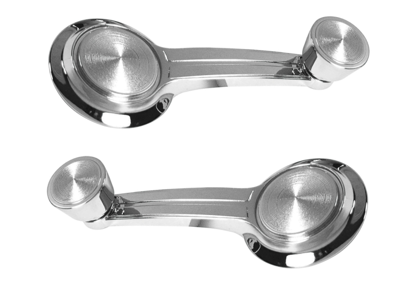 Chrome Inside Window Crank Handle Set 1965-1966 Impala Nova Corvette EL Camino