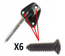 Load image into Gallery viewer, Black Sunvisor Support Bracket Screw Set For 1982-1992 Firebird and Camaro
