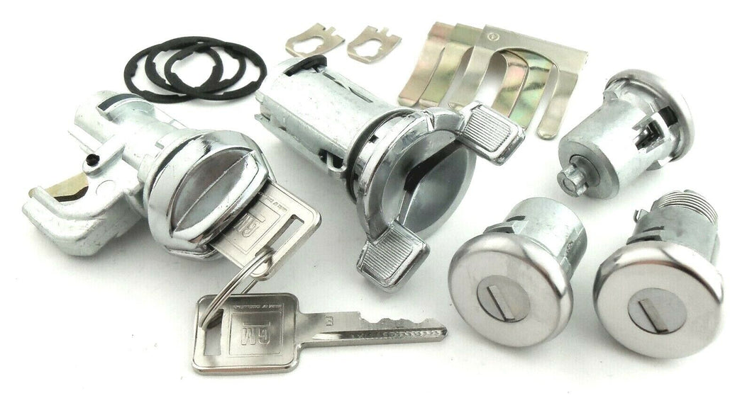 Keyed Alike Ignition Door Trunk & Glovebox Lock Set 1974-1978 Pontiac Firebird