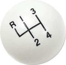 Load image into Gallery viewer, OER 3921147W White 4 Speed Shift Knob with 5/16&quot;-18 SAE Thread Firebird Camaro
