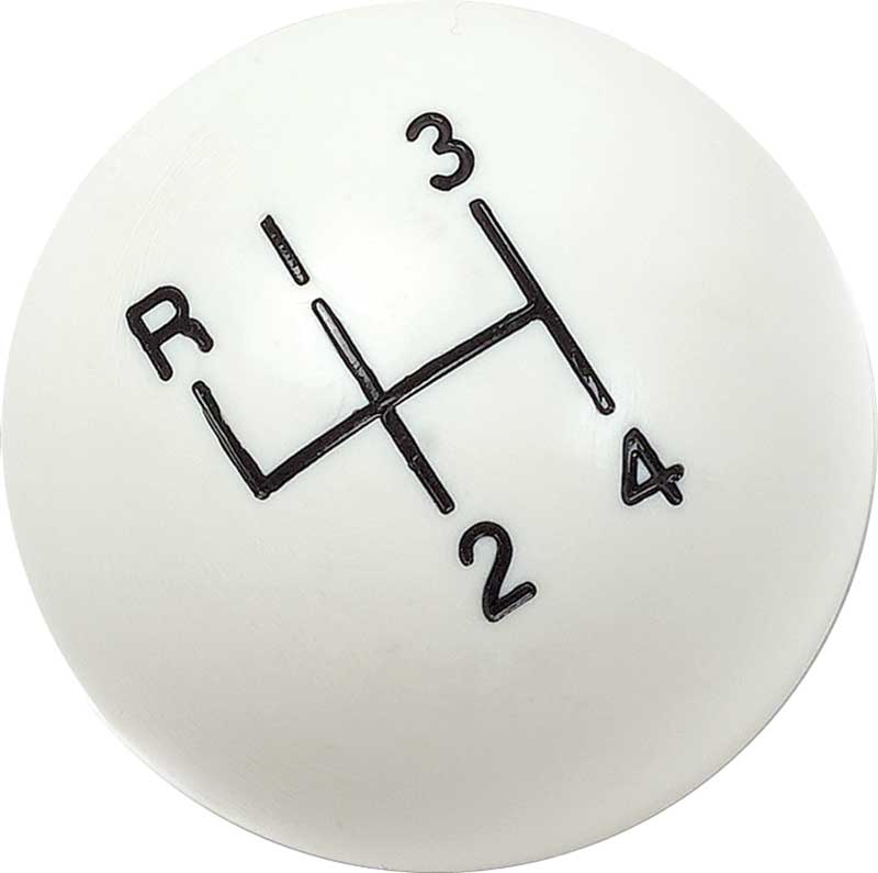OER 3921147W White 4 Speed Shift Knob with 5/16