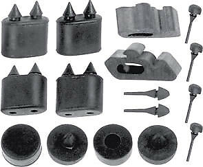 OER K88065 1967-68 Standard Camaro Rubber Stopper Kit Doors, Hood, Trunk, Gloveb